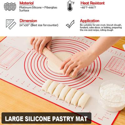 80 см силиконовый коврик для выпечки, толстый антипригарный коврик для выпечки с мерным ковриком для помадки, коврик для стола, коврик для раскатывания теста