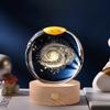 LED 3D Crystal Ball 80mm USB Rechargeable Engraved Galaxy Sphere Glass Bedside Night Light with