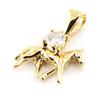 [F6339] - Gold Plated 'Horse' Pendant Golden