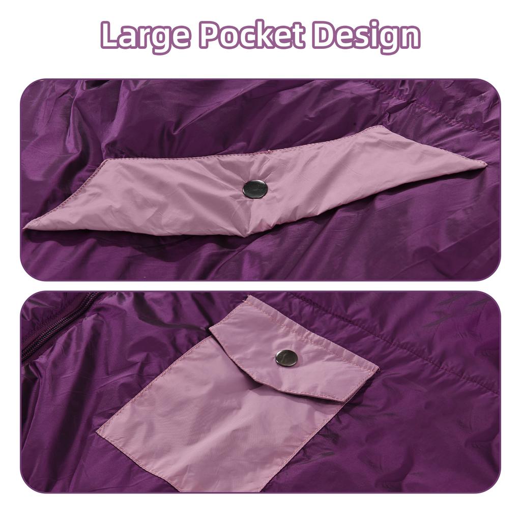 Взрослый кемпинг спальный мешок двусторонний конверт дизайн 10-20 ° C подходит водонепроницаемый нейлон легкий компрессионный для походов