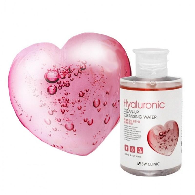 3W Clean Up Hyaluronic Cleansing Water 500ml Cleansing, 1 pcs, 1ml