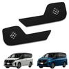 Защитные накладки на двери из черной кожи для Nissan Serena C28, простроченная отделка салона, консоль, изготовлены из черной кожи, защитные аксессуары от ударов, 2 шт. (S28) -