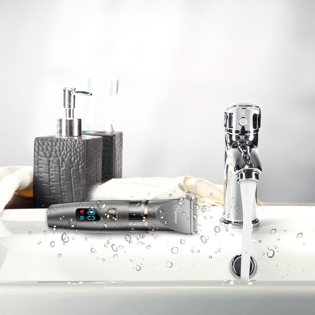 Триммер для стрижки волос 3 в 1 с LCD-дисплеем многофункциональный, 6 насадок