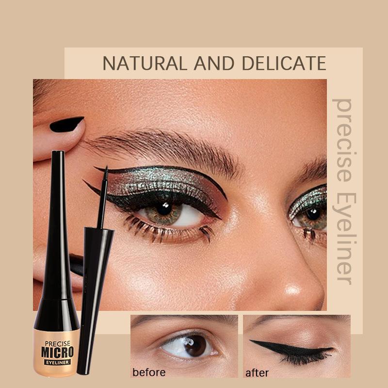 New Ultra-fine Liquid Eyeliner Pen, Waterproof and Smudge-proof, Long-lasting and Quick-drying, European and American Makeup, Smooth and Flowing