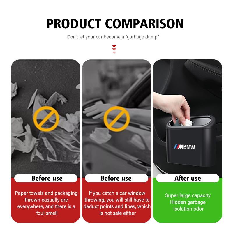 MUSE5 Car Door Side Trash Universal Garbage Dust Case Storage Box For BMW M Performance Alpina M3 M5 M6 X1 X3 X4 X5 G20