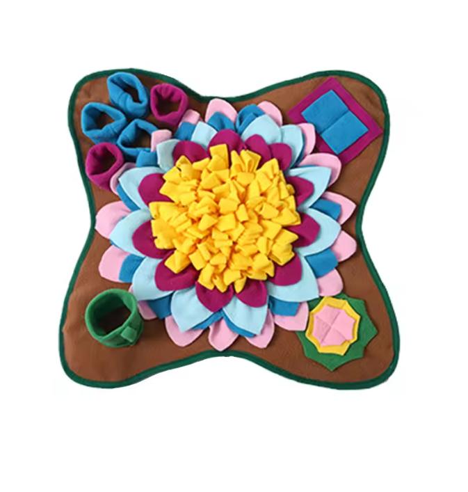 Интерактивный коврик для поиска лакомств для собак Good Pet Snuffle Mat, интерактивная головоломка для кормления, способствующая развитию естественных навыков поиска пищи.
