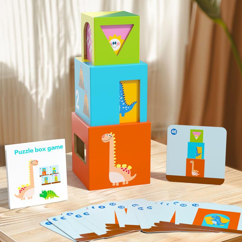 Обучающая деревянная игрушка-пирамидка для малышей с распознаванием форм и для когнитивного развития