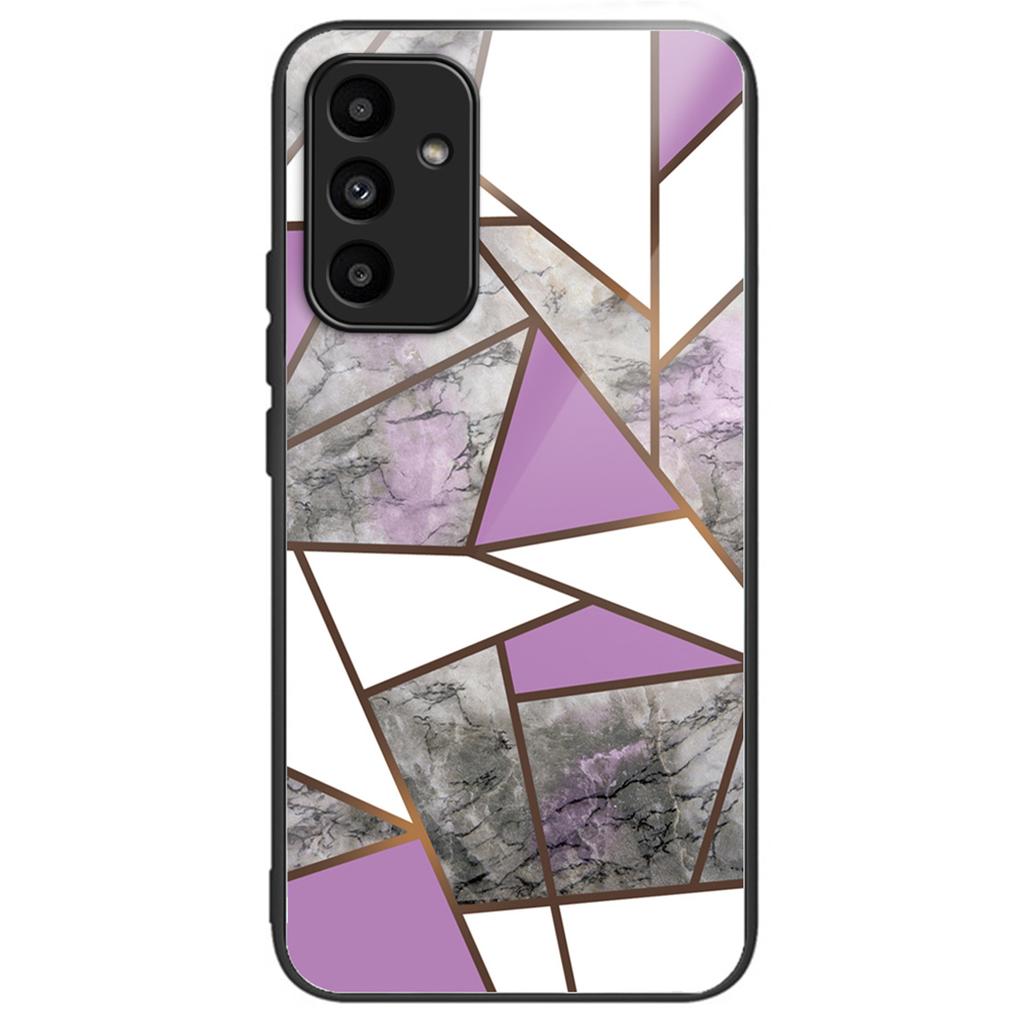 For Samsung Galaxy A15 4G/5G Tempered Glass Case Shock Protective Phone Cover Marble Pattern