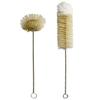 Coralpearl Stainless Steel Bottle Cleaning Brush with Natural Pig Bristle Wool Utility Soda Bottle Cleaning Brush Bottle Washing Brush Long Handle