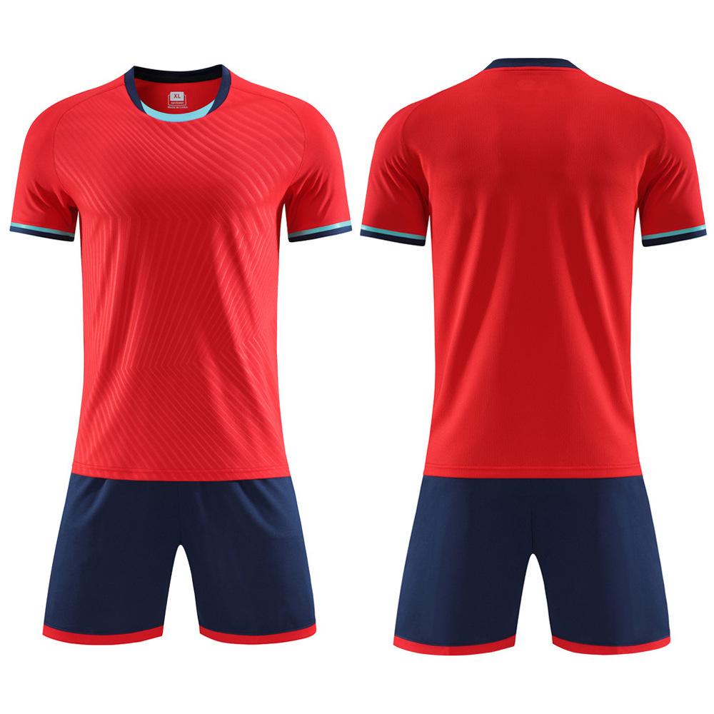 Wholesale children's football jersey sets, primary school football training jerseys, boys and girls competition printed jerseys