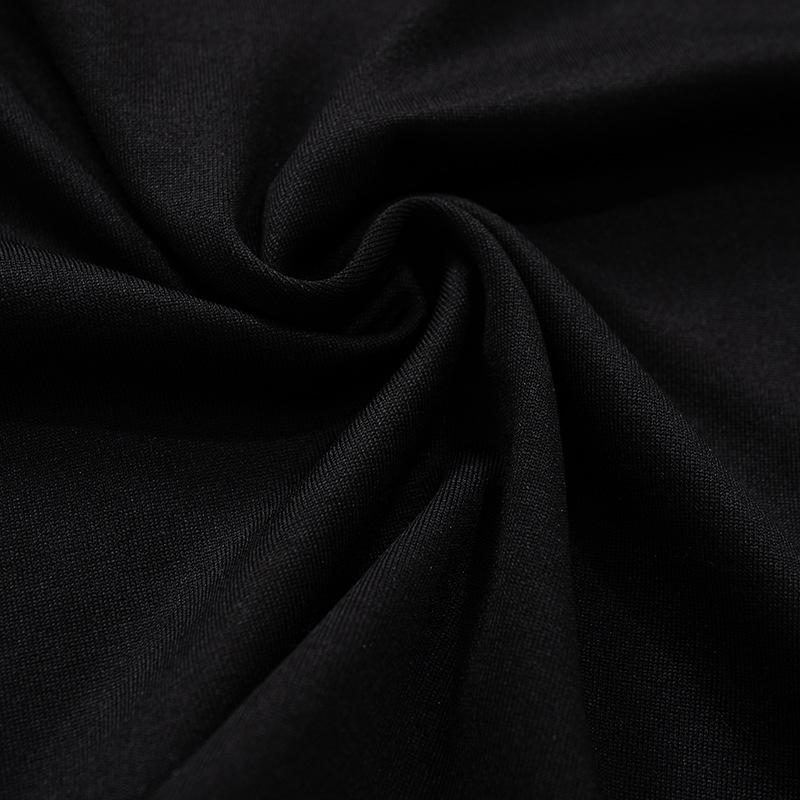 Summer Long Sleeve Cropped Corset Women Top Sexy Aesthetic Club O Neck Fairy Grunge Black Women's T-Shirt