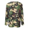 Женская модная повседневная футболка с длинным рукавом и круглым вырезом с камуфляжным принтом