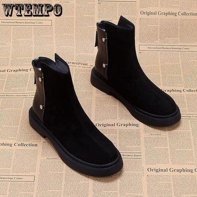 Водонепроницаемые нескользящие зимние ботинки для женщин, зимние ботильоны из искусственной кожи с толстым плюшем для женщин