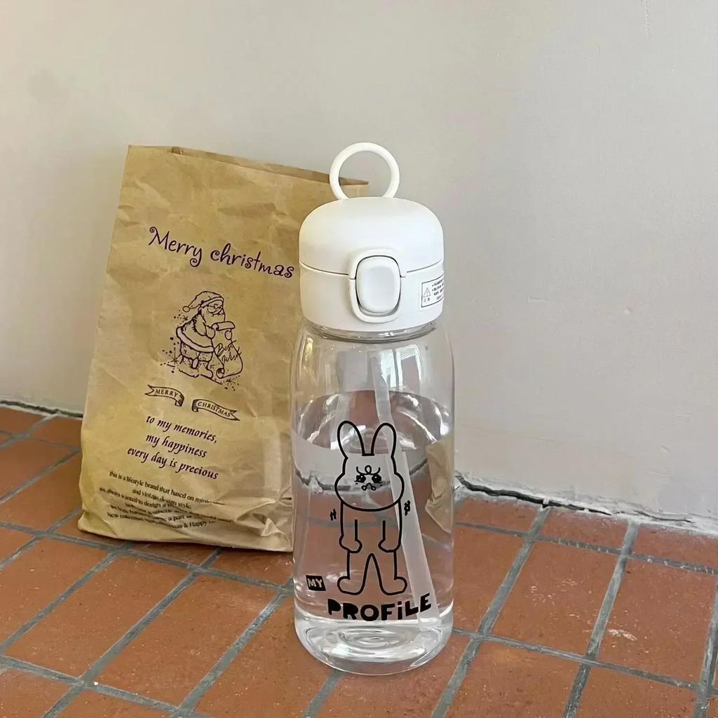 Пластиковые бутылки для воды объемом 600 мл, стакан для воды с трубочкой, симпатичные стаканы для собак, спортивные стаканы большой емкости, переносные стаканы для воды, посуда для питья