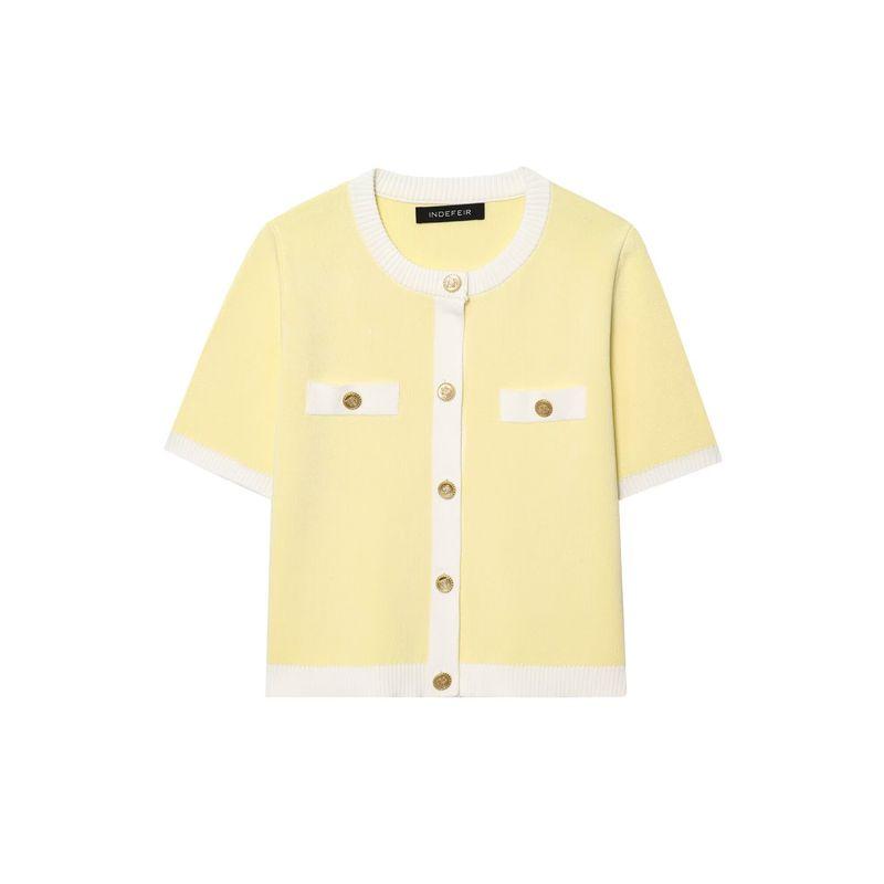 Kaslead New Arrival Women's Clothing Fashion Style Fashion All-Match Casual Short Sleeve Knitting Outwear 1822006