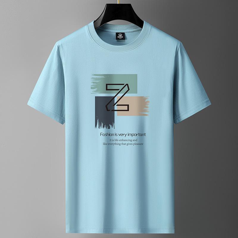Big Z M-6XL Мужская футболка с короткими рукавами из чистого хлопка с круглым вырезом для мальчиков Повседневная футболка