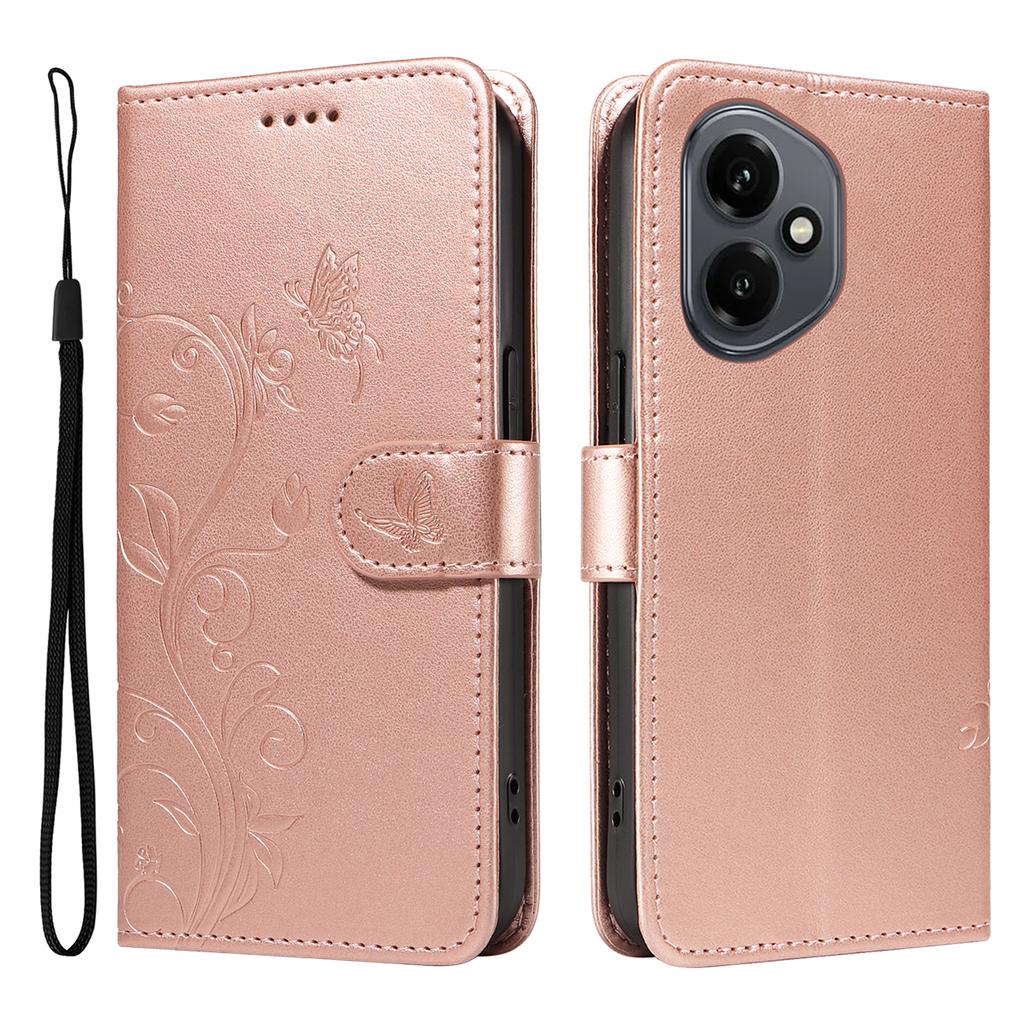 Для Honor 400 5G (Глобальный) Чехлы из искусственной кожи с цветочным узором, кошелек-подставка, чехол для телефона с ремешком