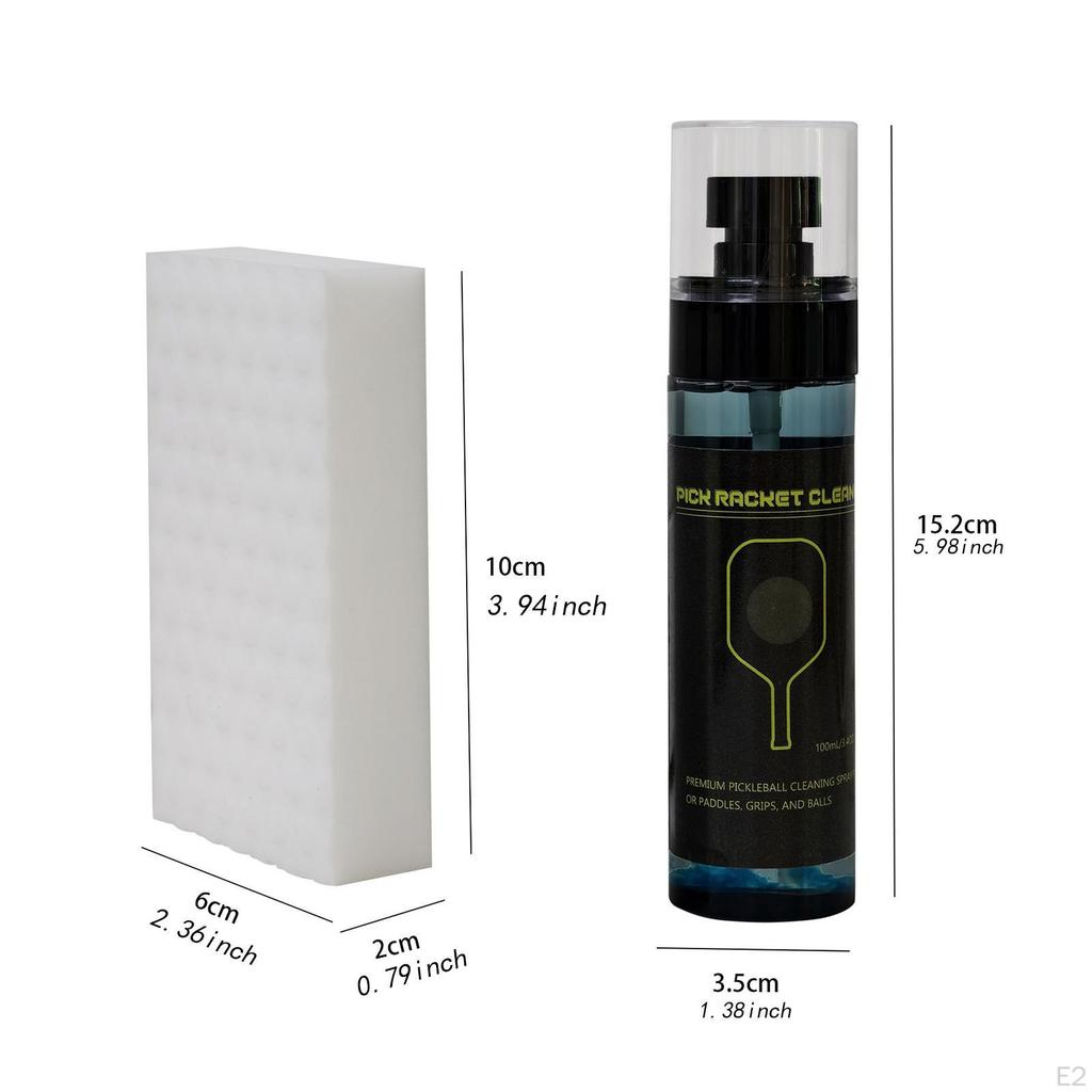 Средство для очистки поверхности пиклбольной ракетки с губкой Легкий 100 мл Многоцелевой чистящий спрей