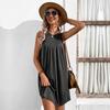 Women's Stylish Clothing Summer Women's Dress Solid Color Sleeveless Vest Skirt Beach Vacation Casual Dresses