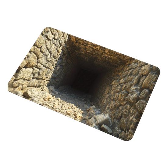 Коврик для пола 3D Оптическая иллюзия Низ Кристальный бархат Противоскользящий ковер с противоскользящей мягкой напольной подушкой Легко