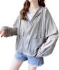 Chunacchi Short Hooded UV Short Casual Loose Women's Shirt, Protection, Thin, Sheer, Hooded, Outerwear, Spring, Summer, Autumn, Slimming,