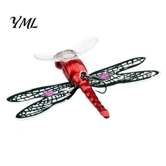 Topwater Dragonfly Lures 5Pcs 7.5cm/6.2g Bionic Fishing Lure with Hooks, Floating Bait, Realistic Insect for Bass Trout Set