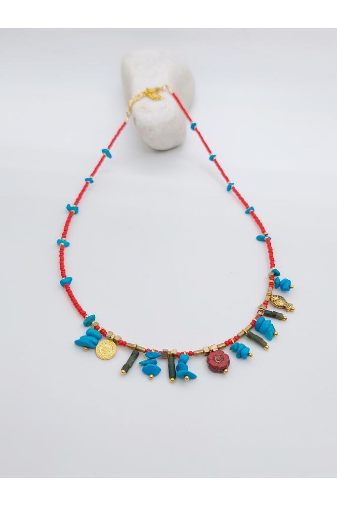 Подарок на день рождения, этническое подлинное хиппи, богемное модное ювелирное ожерелье ручной работы