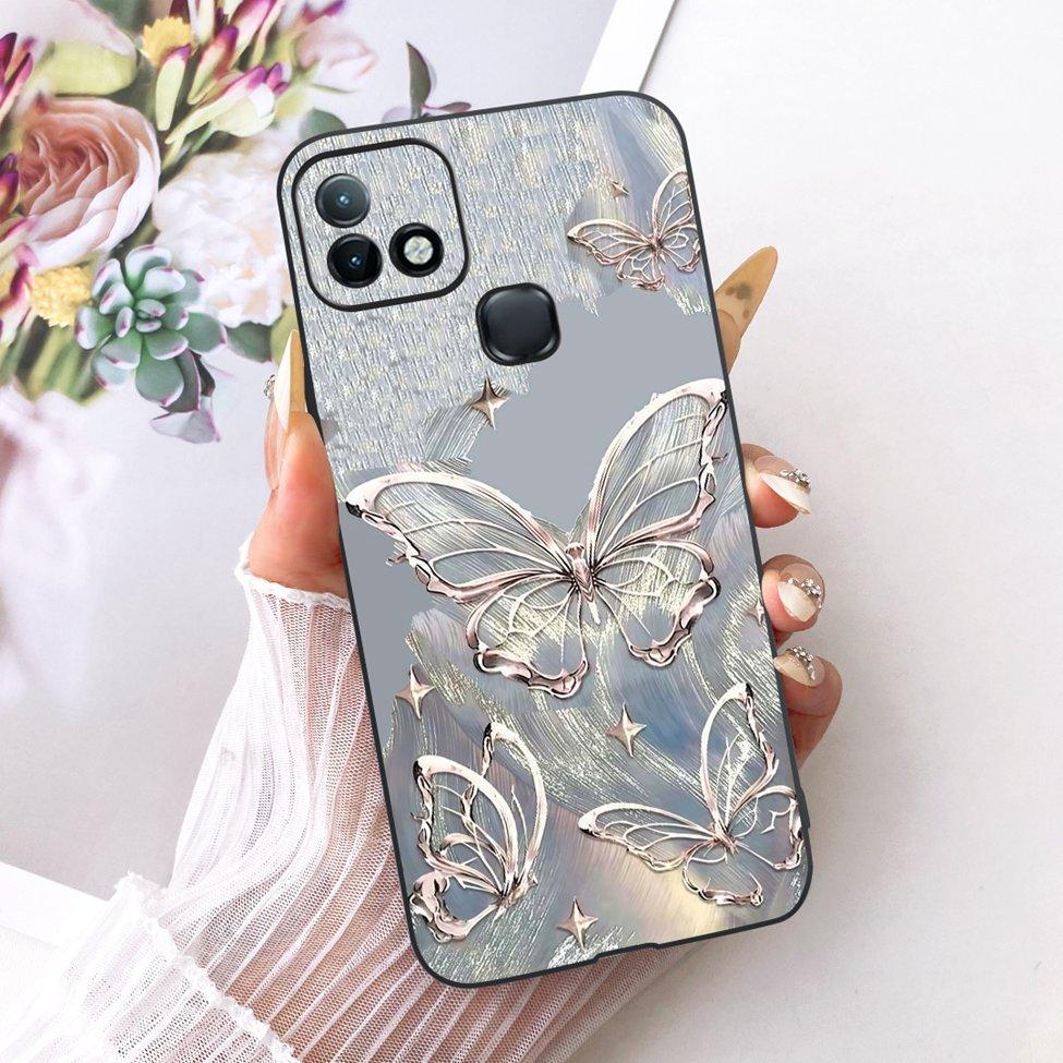 For Infinix Hot 10i Case Luxury Butterfly Fashion Girls Boys Cute Painted Casing For Inifnix Hot 10i X659 X659B X658E Cover