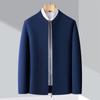 Stand-collar Mulberry Silk Jacket Men's Business Casual Middle-aged and Elderly Daddy Outfits Oversized Men's Jacket Jacket