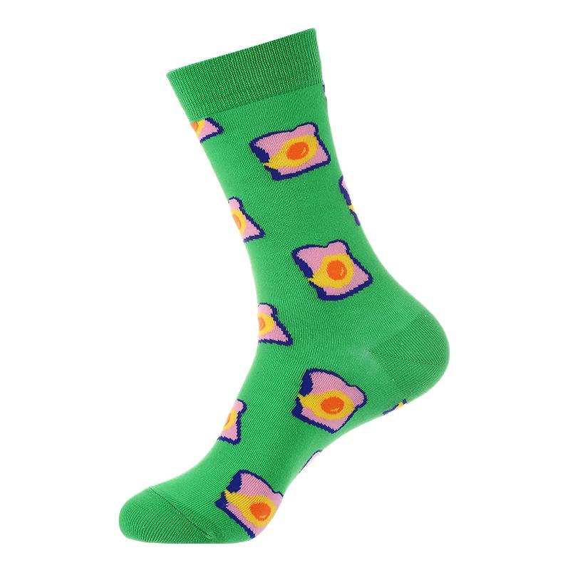Сотни модных забавных хлопковых унисекс-мужских счастливых носков для улицы, скейтборда, фруктов, еды, панды, тигра, Harajuku, подарков для мальчиков, мужских носков, летних