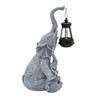 Elephant Solar Lamp Mother Child Elephant Sculpture with Light Waterproof Outdoor Decor