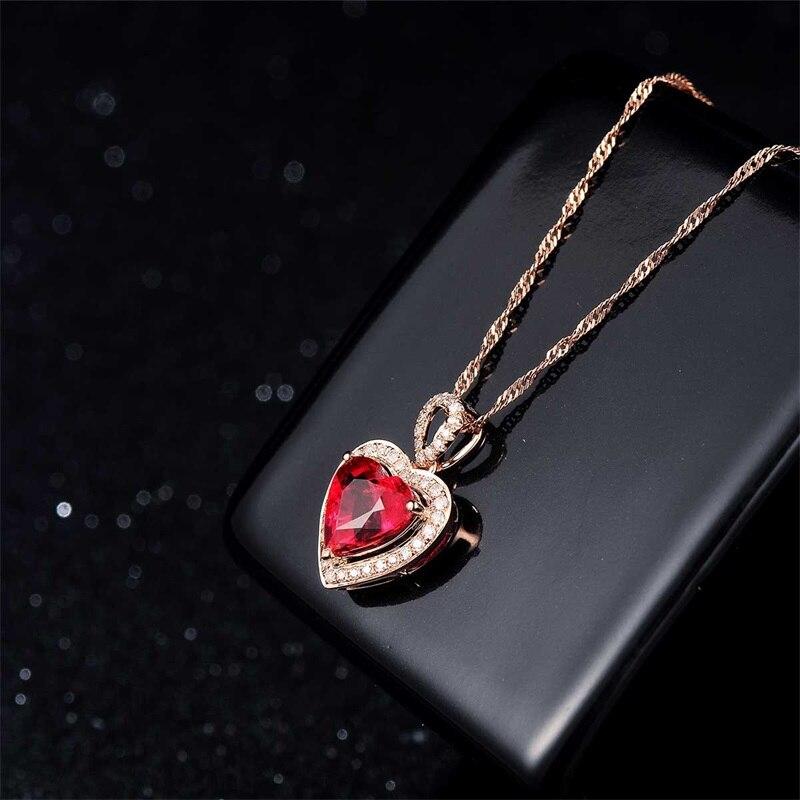 BELLA BOX Роскошные красные ожерелья с подвеской из циркона 5А для женщин, очаровательные свадебные и помолвочные ювелирные изделия, новые модные