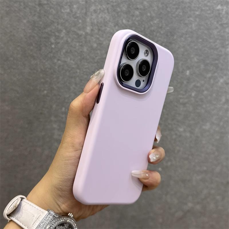 Applicable To Apple IPhone16promax Mobile Phone Case Metal Lens Frame Large Hole Liquid Silicone 15 Full Cover Anti Fall