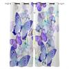 Art Style Butterfly Blackout Curtains For Living Room Window Gartains For Bedroom Kitchen Curtains Drapes Blinds