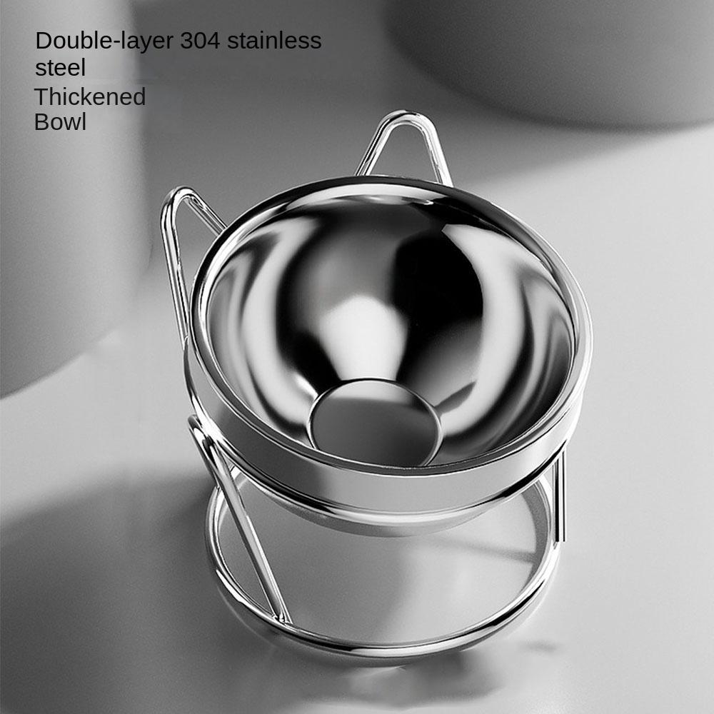 Защита шеи для питомца Нержавеющая сталь Миска для кошки на высокой ножке с подставкой Миска для воды для кошки Поилка Наклонная миска с наклоном 16 градусов