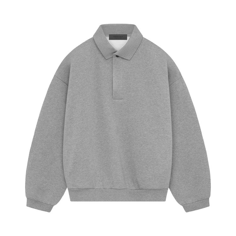 Fear of God Рубашка-поло Essentials с длинными рукавами Dark Heather Oatmeal Мужские топы Серые 192SP244393F