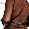 LadyLace Up с открытой передней частью, стринги, стринги для сна, черная сексуальная одежда, сетчатое кружево с цветочным принтом, сексуальное