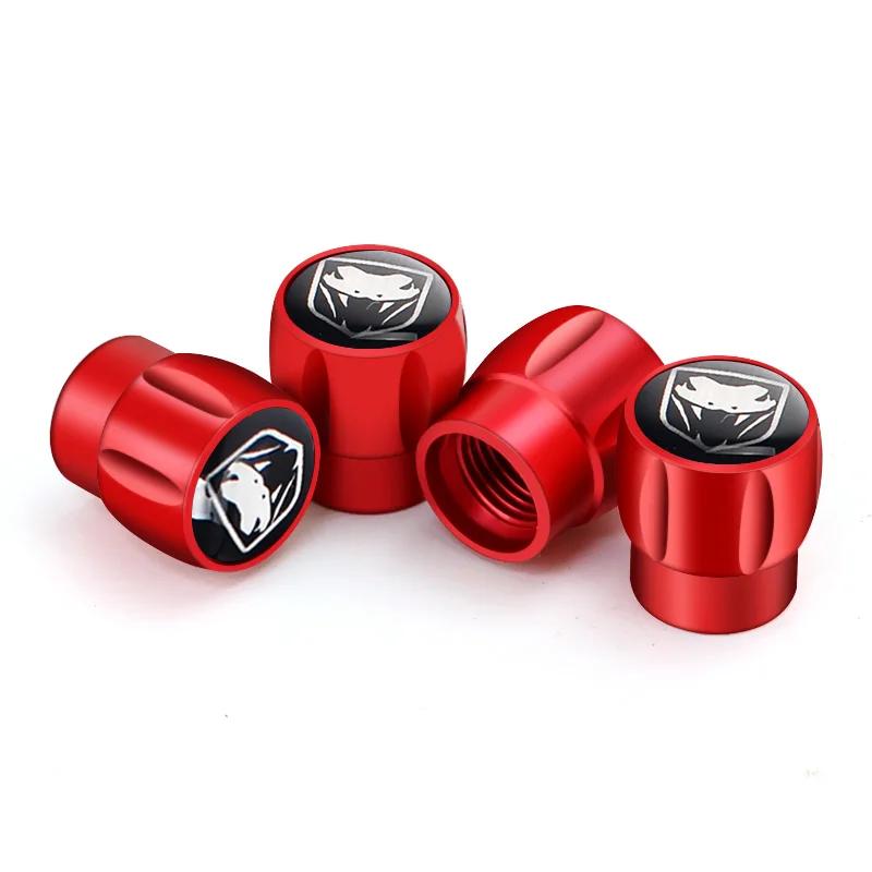 4PCS Alloy Car Wheel Tire Valve Stem Caps Cover for Dodge DURANGO AVENGER CALIBER CARAVAN Challenger CHARGER RAM SRT SXT Viper PP2