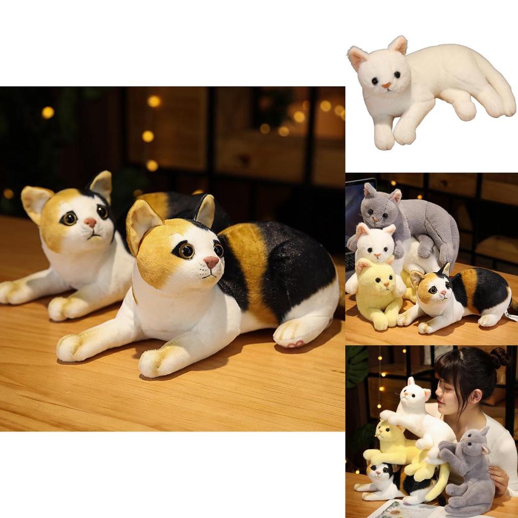 Cute 31cm Pure Color Stuffed Cat Doll For Kids Perfect For Animal Lovers And Pet Collectors