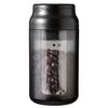 &NE Portable Coffee Canister, Nikii Cafe, Black, 6cm Diameter X 12.1cm Height, 5-Cup Capacity, Made In Japan, Compact, Tilt-to-Measure, No Measuring S