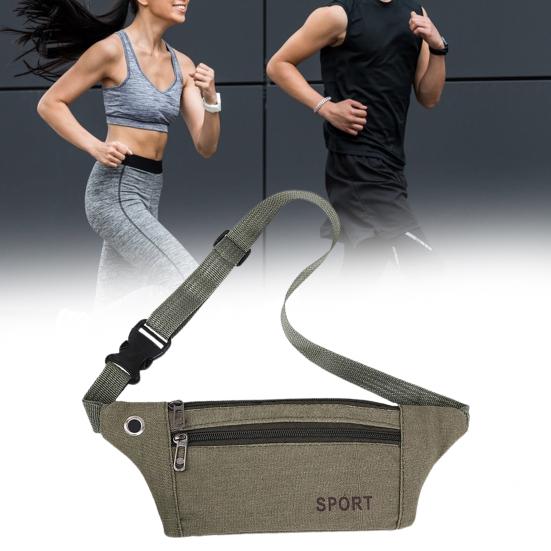 Fanny Pack Multifunction Adjustable High Capacity Multi-pocket Zipper Closure Storage Tear-resistant Outdoor Sports Waist Bag Daily Use