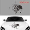 56 x 53 см Универсальный Капот Кузов Автомобиля/Грузовика Черная Наклейка Компас ПВХ Материал 1 шт.