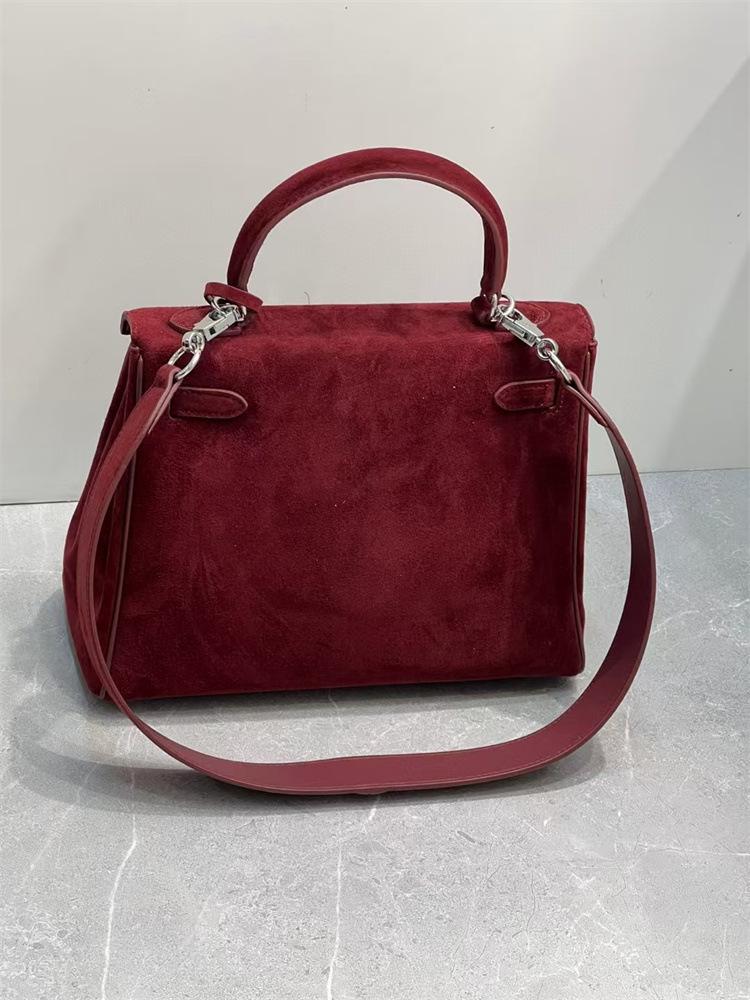 Новая осенне-зимняя сумка с широким плечевым ремнем из матовой кожи, замшевая, из коровьей кожи первого слоя, портативная, на одно плечо, сумка-мессенджер, с высоким чувством