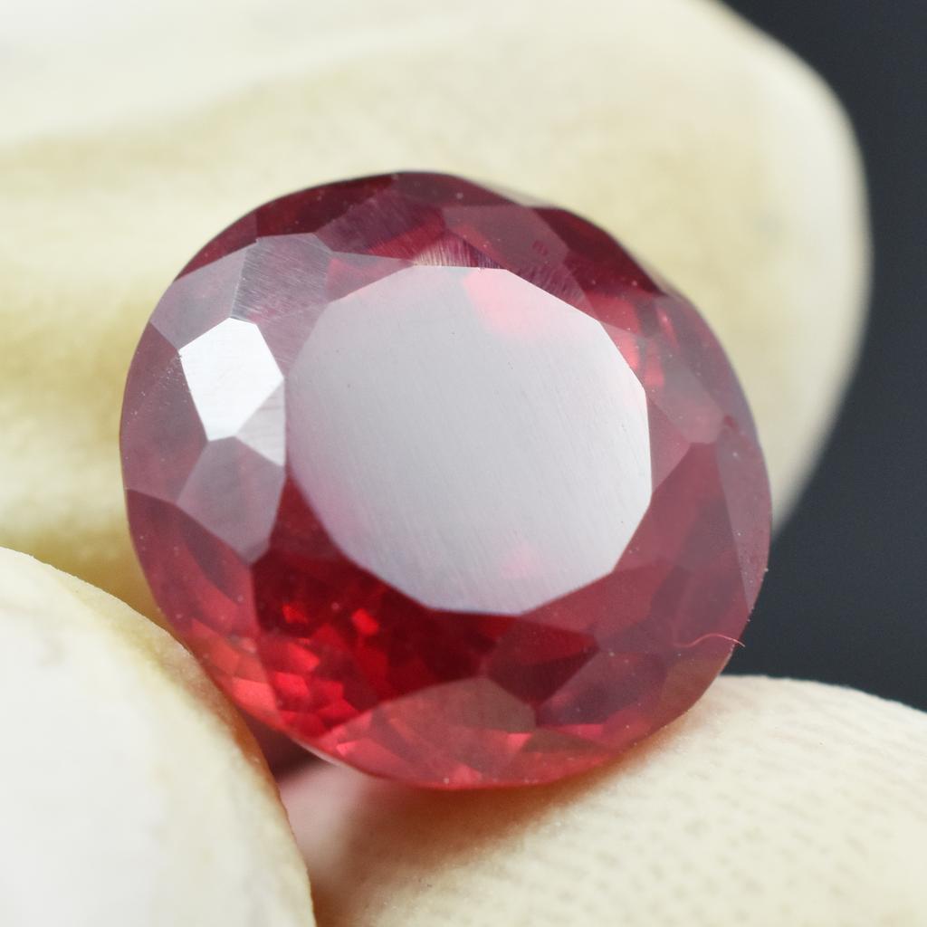 Natural Red Ruby Loose Gemstone 7.85 ct Round Shape for Jewelry Making and Gem Collections
