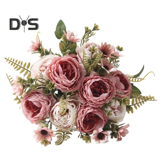 Букеты из искусственных цветов, искусственные ромашки, пионы, букеты, искусственные цветы, центральные украшения для стола, цветочные композиции для дома, свадебные украшения для отеля