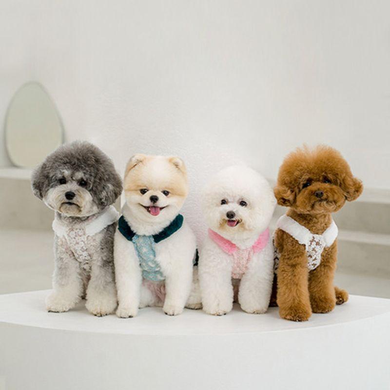 SALTYHEARTY платье-комбинация с карманом из эко-меха ЗЕЛЕНОЕ