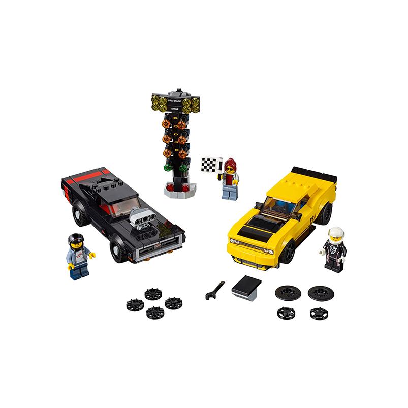 LEGO Speed Super Racing Пластиковые Строительные Блоки Dodge Challenger SRT Demon&1970 Dodge Charger R/T 301-600 шт.