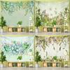 Vintage Green Tropical Plant Decorative Tapestry Home Wall Decor Living Room Office Tapestry