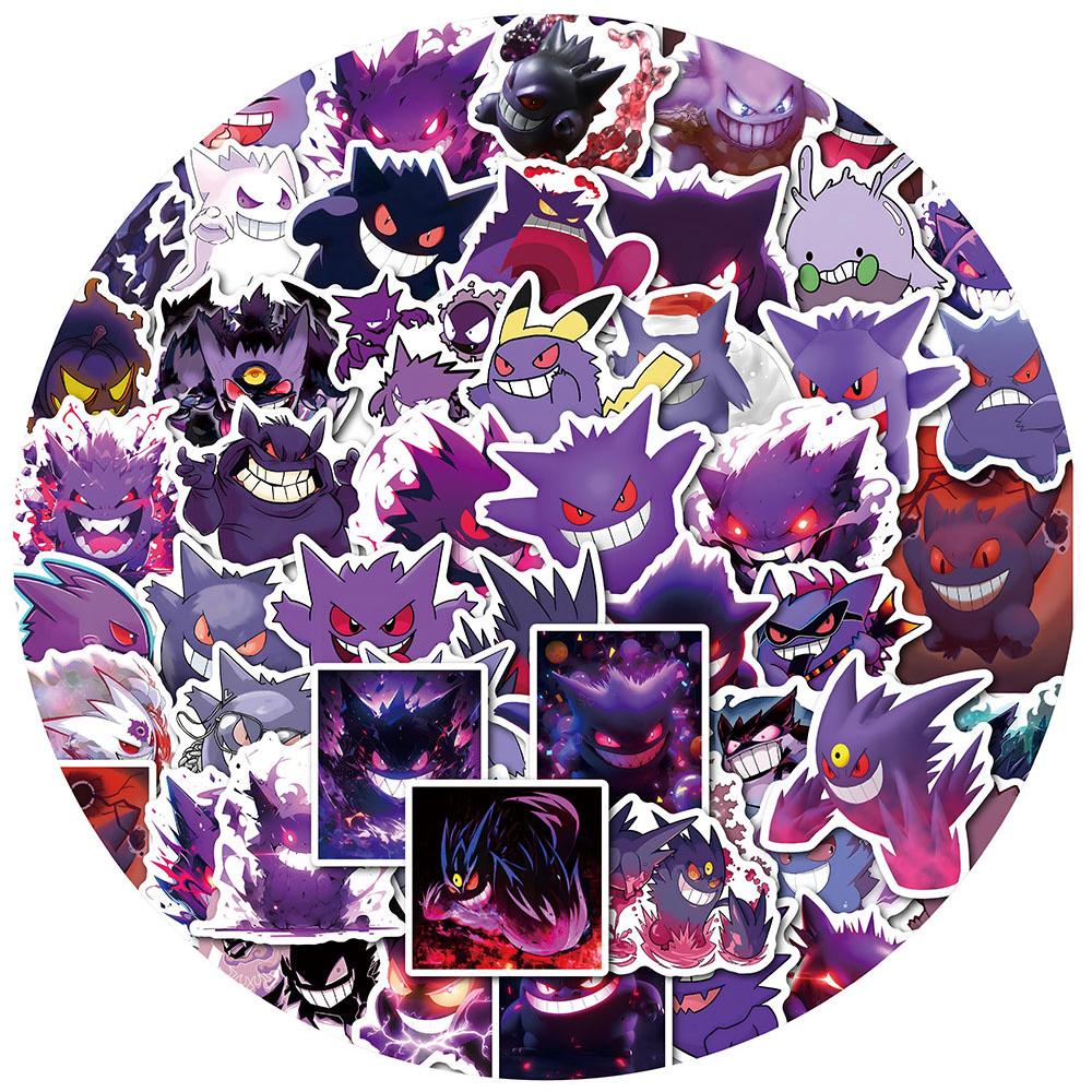 10/30/50Pcs Cute Pokemon Gengar Stickers Diy Motorcycle Phone Skateboard Laptop Pvc Waterproof Kids Toy Graffiti Cartoon Decals