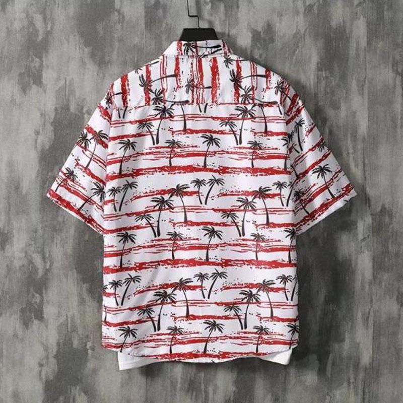 Пляжные футболки Гавайская рубашка Футболки с коротким рукавом Большие размеры Верхняя рубашка Повседневные принты Нижнее белье Кардиган на пуговицах Мужская одежда Лето